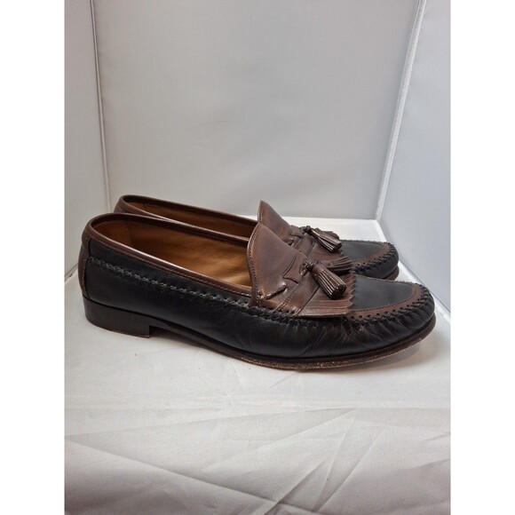 DOMANI Men\'s Two-Tone Leather Kiltie Tassel Loafers Size 11.5 main image 4